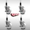 Service Caster 4'' SS Nylon Swivel 1-1/8'' Expanding Stem Caster Set with Brake, 4PK SCC-SSEX20S414-NYS-TLB-118-4 - alternate 2